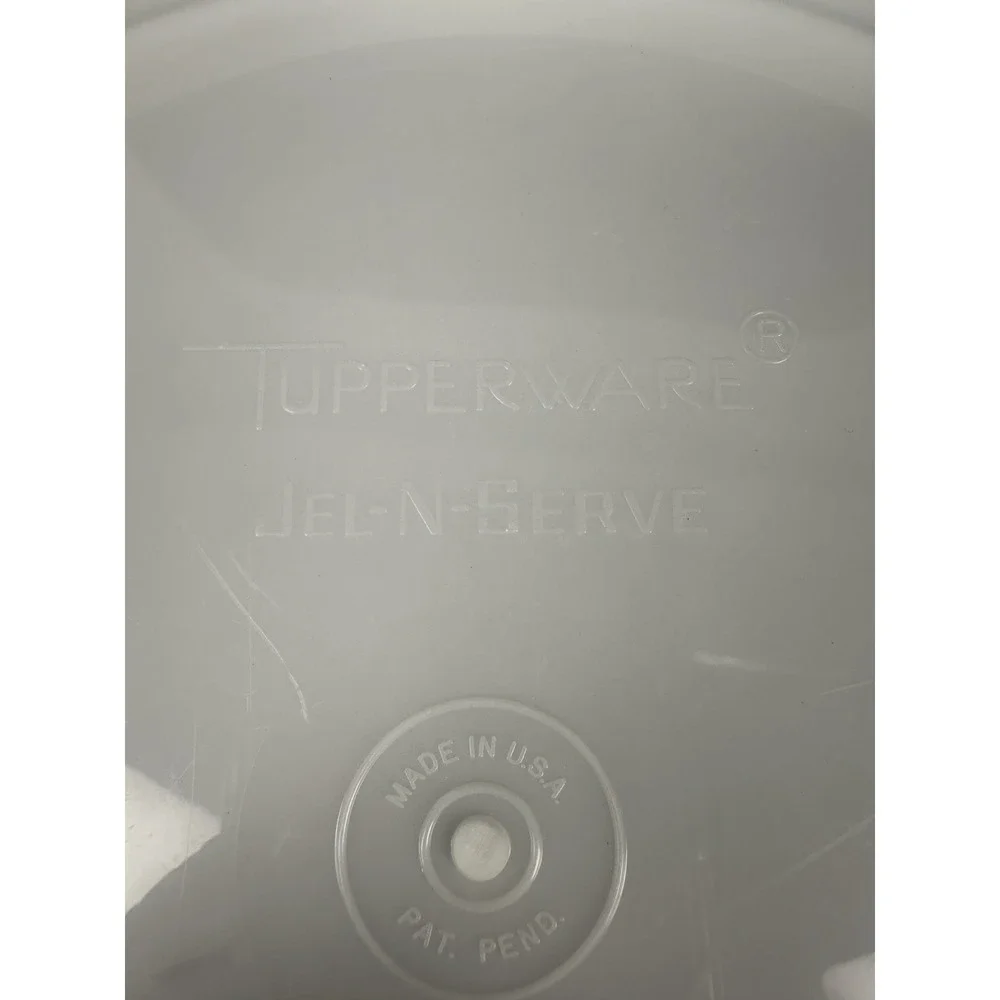 Vintage Tupperware Sheer 1960's Jel-N-Serve Jell-o Mold Set 3 Designs Base Lids